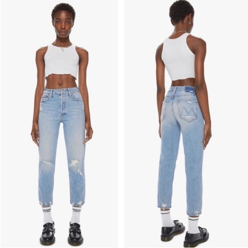 Mother Superior The Tomcat High Rise in The Confessions distressed ankle crop 24